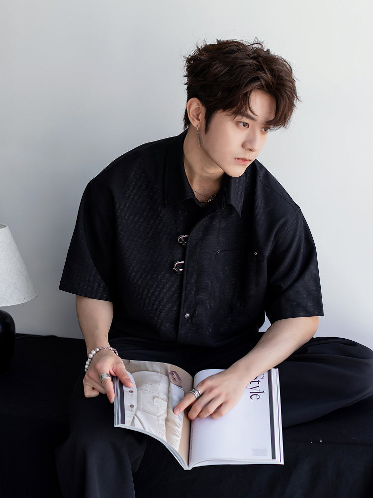 Short-Sleeve Loose Fit Shirt