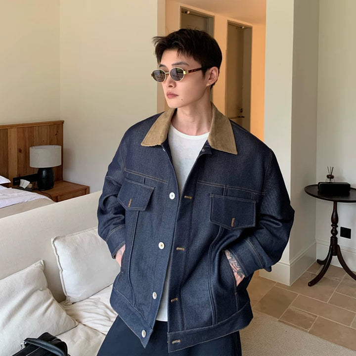 سترة دنيم خام برباط رقبة بتصميم باتش وورك 