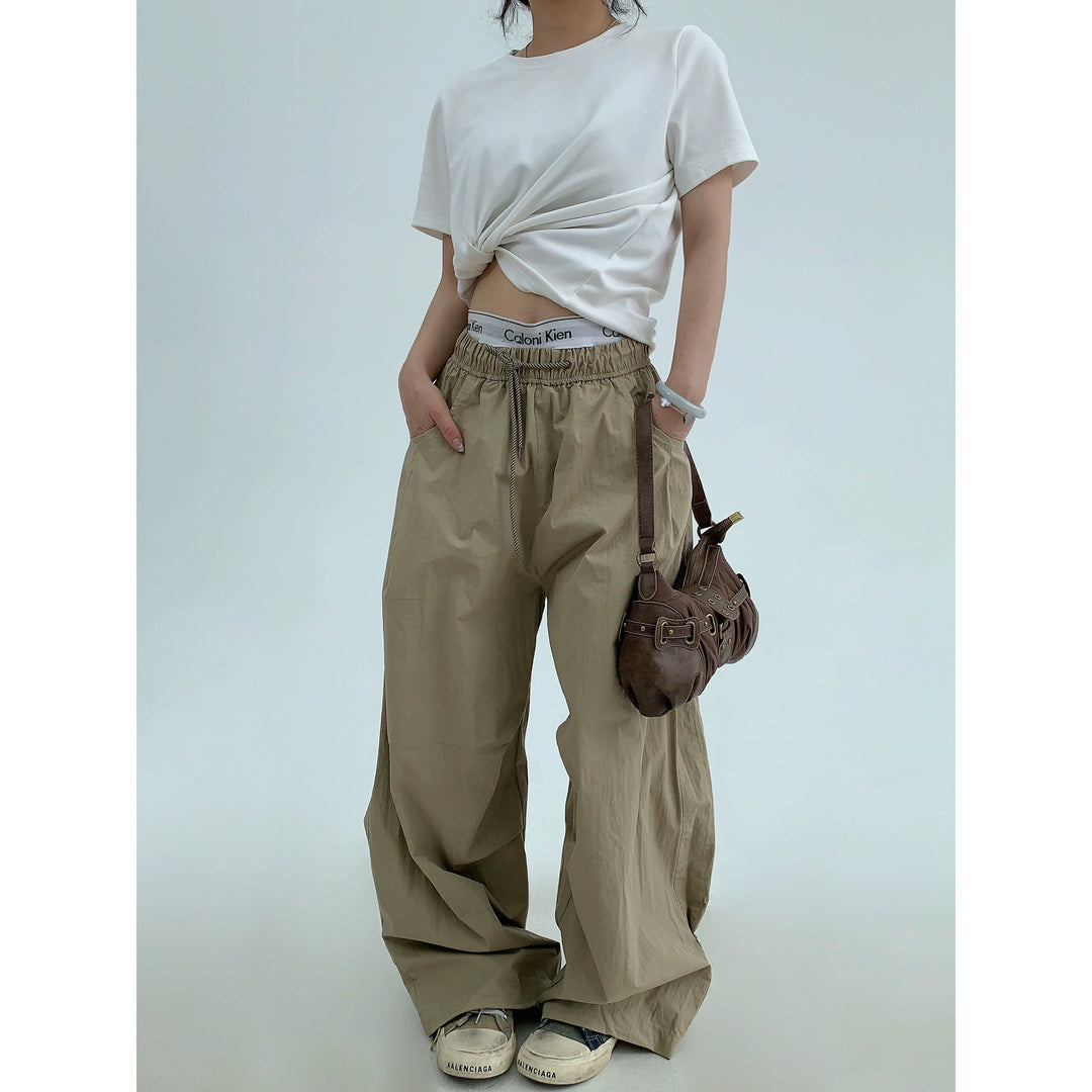 Pantalons paratrooper larges à séchage rapide et décontractés 