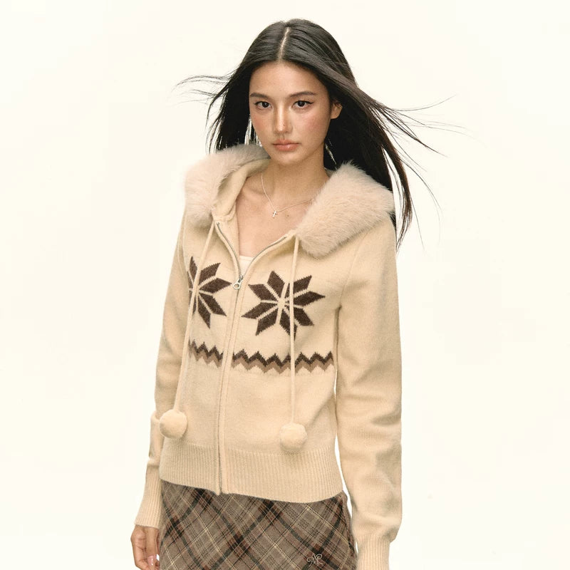 Fleece Hooded Zip Sweater