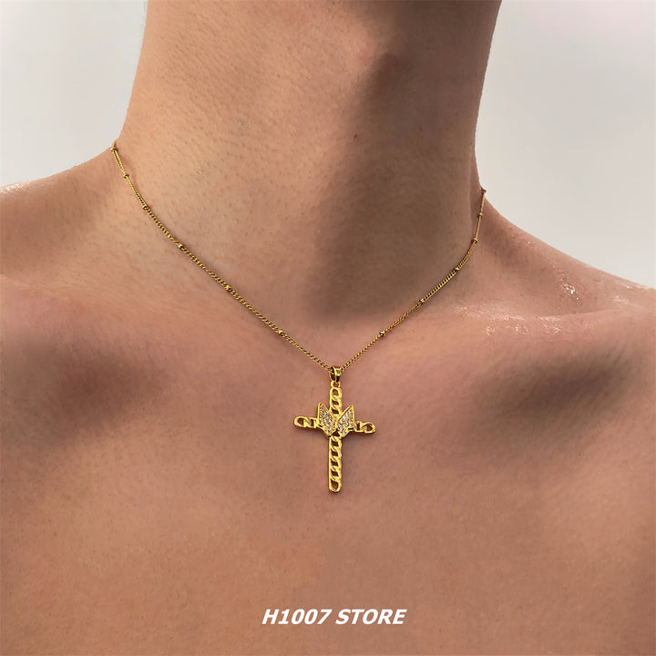 Cross Pendant Hip-Hop Necklace