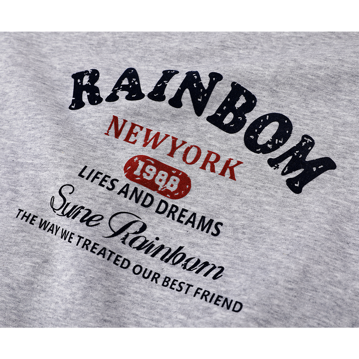 Loose Fit Printed Hooded Sweatshirt