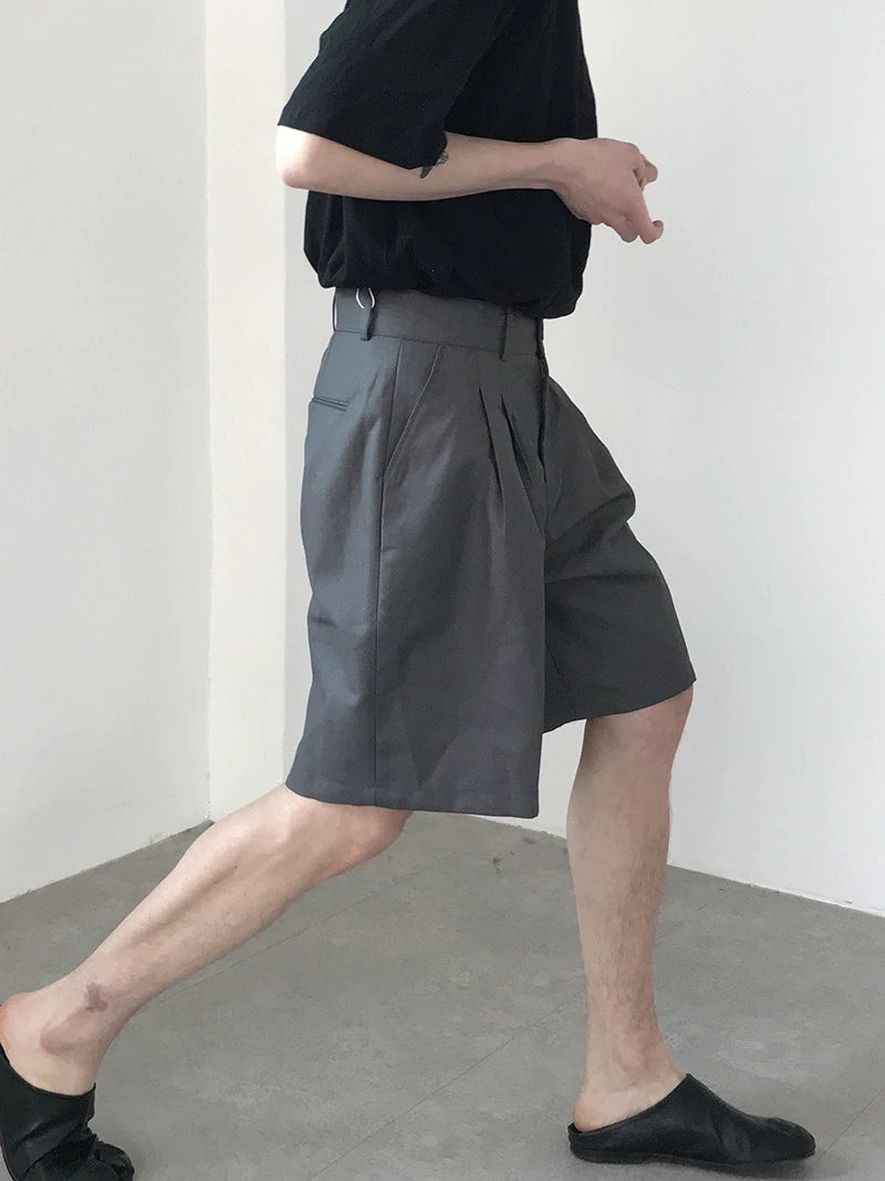 Slim Fit Solid Color Shorts