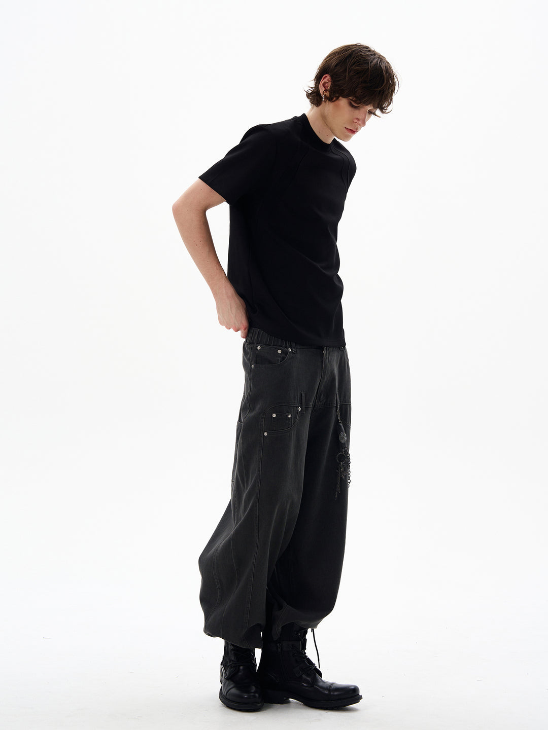 Short-Sleeve Boxy Collar T-shirt