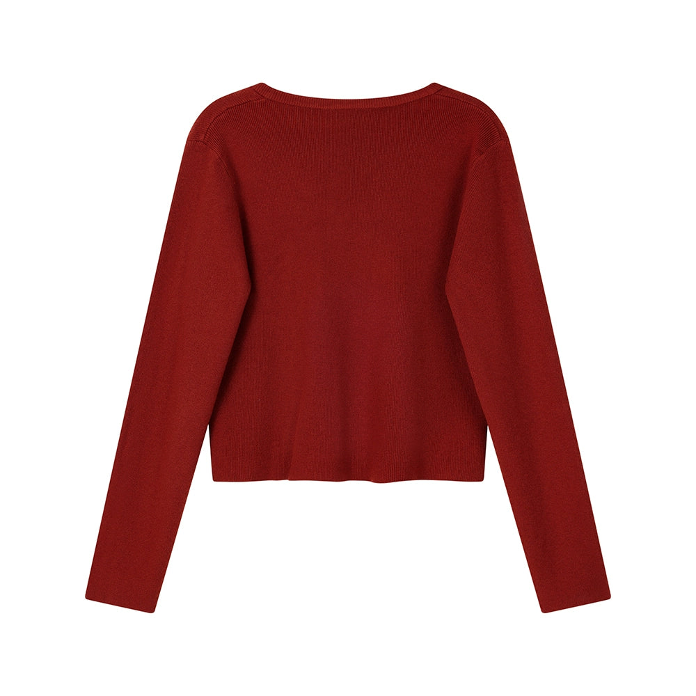 V-neck Button Knit Cardigan