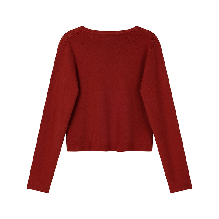 V-neck Button Knit Cardigan
