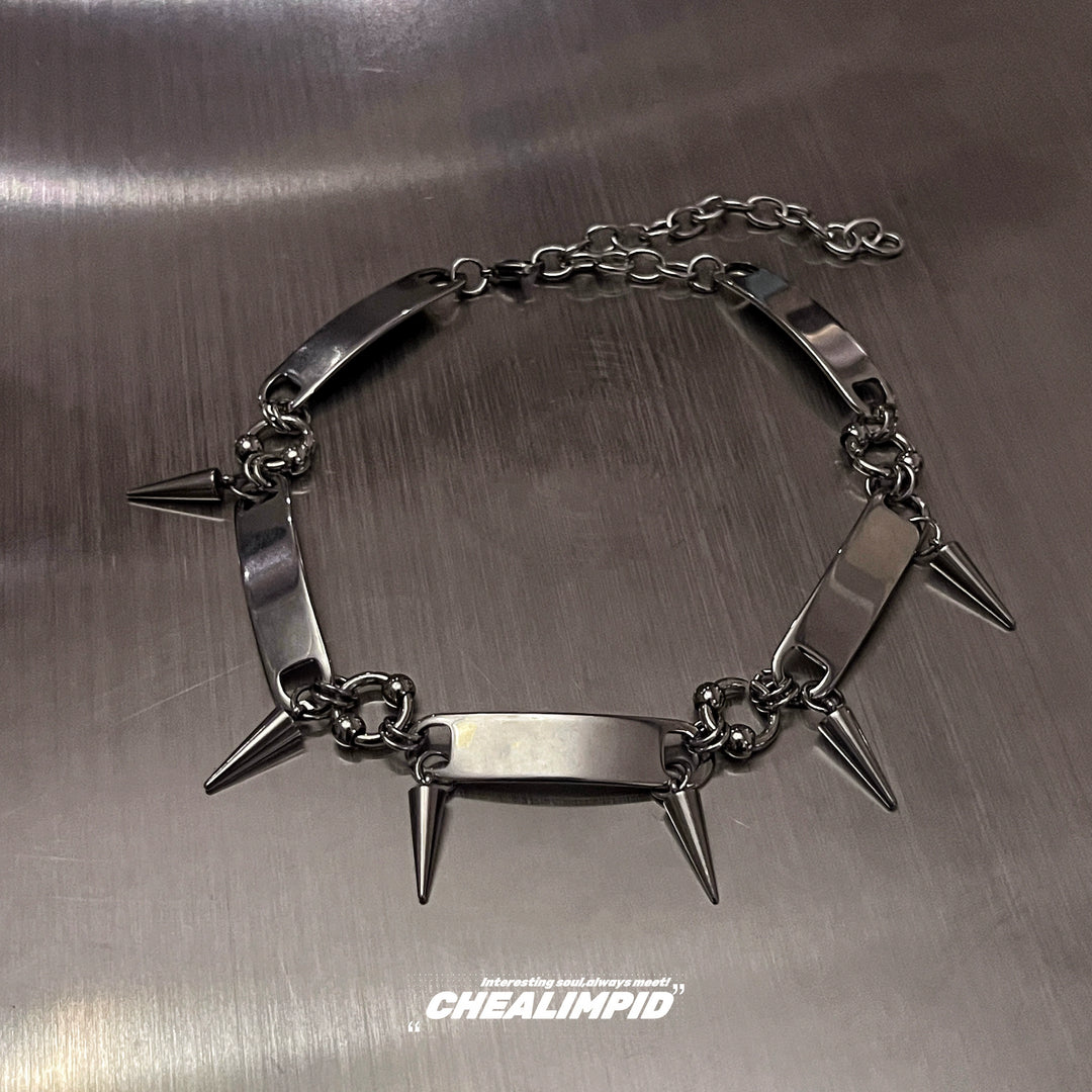 Punk Metal Rivet Spike Choker
