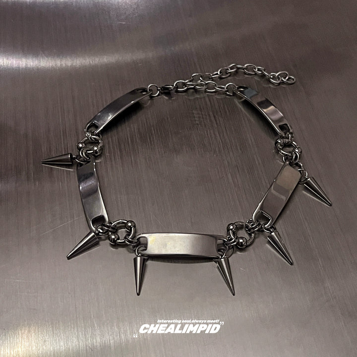 Punk Metal Rivet Spike Choker