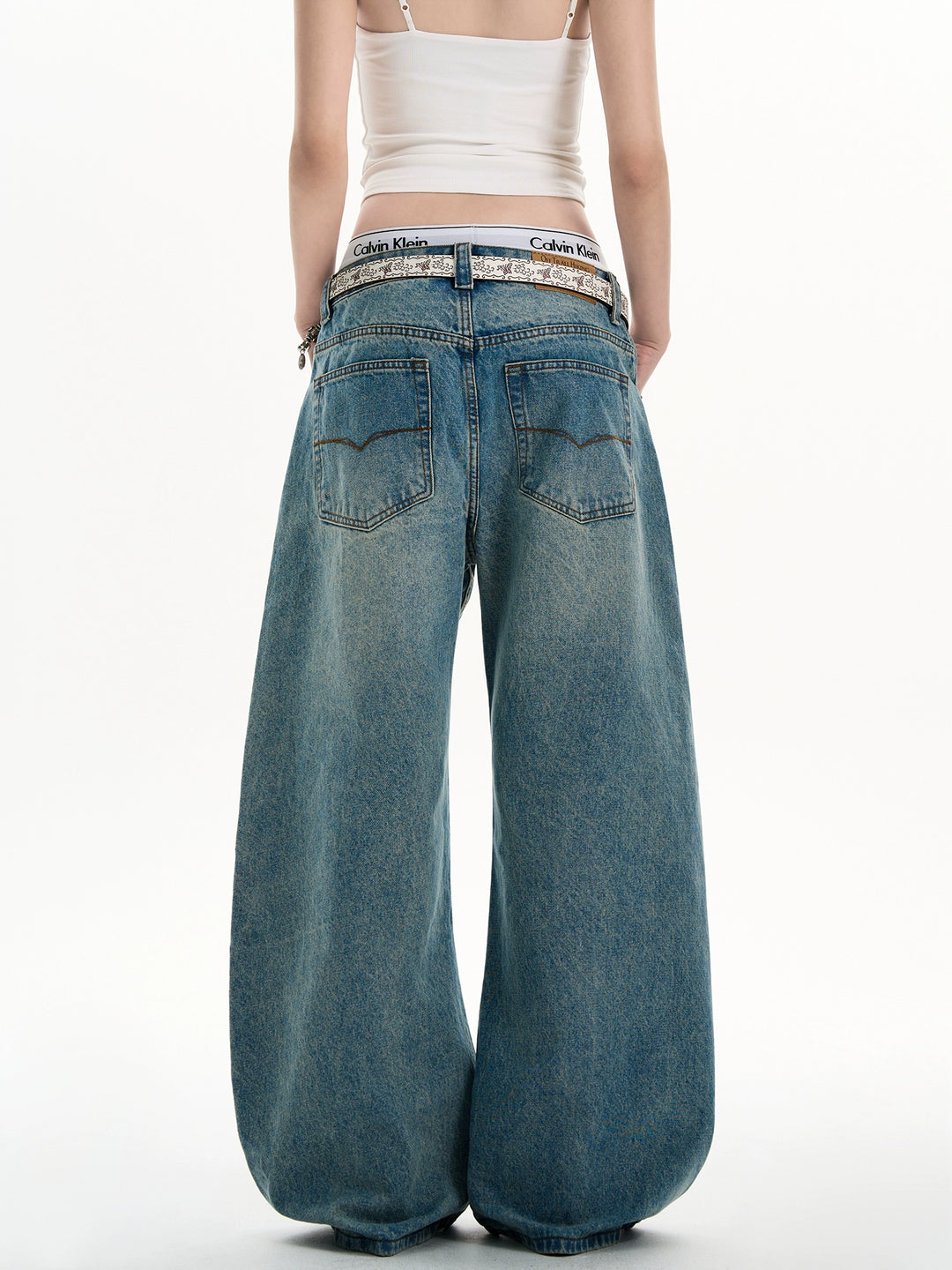 Baggy Wide-Leg Denim Pants