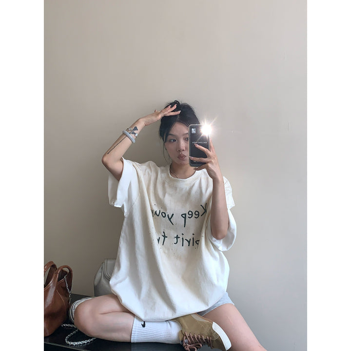 Letter Print Loose T-shirt