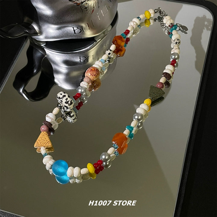 Color Matching Beaded Necklace
