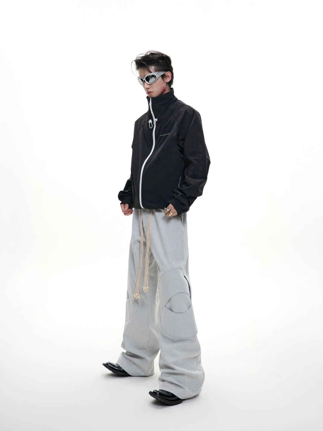 Chaqueta impermeable con protección solar de cuello alto 