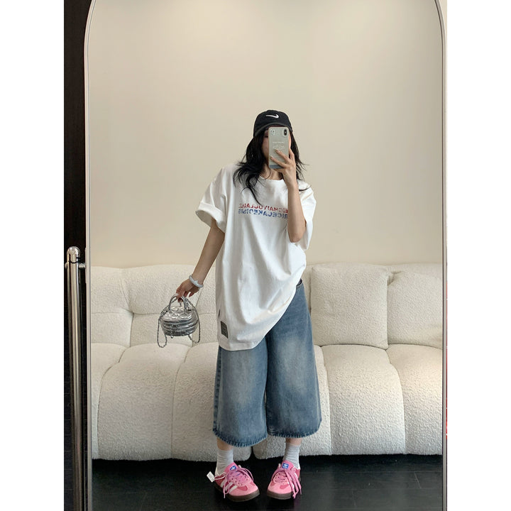 Relaxed Fit Letter Print T-Shirt