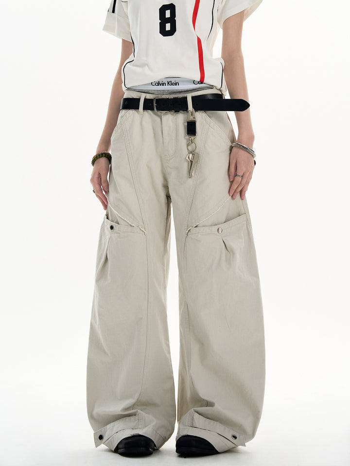Lockere Arbeitshosen mit Cargo-Taschen 