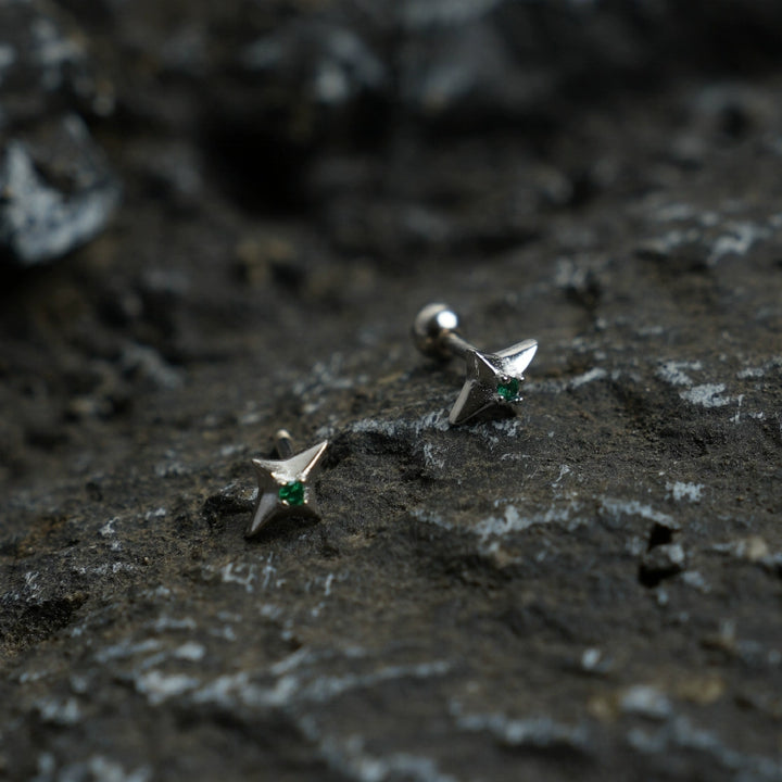 Sterling Silver Star Stud Earrings