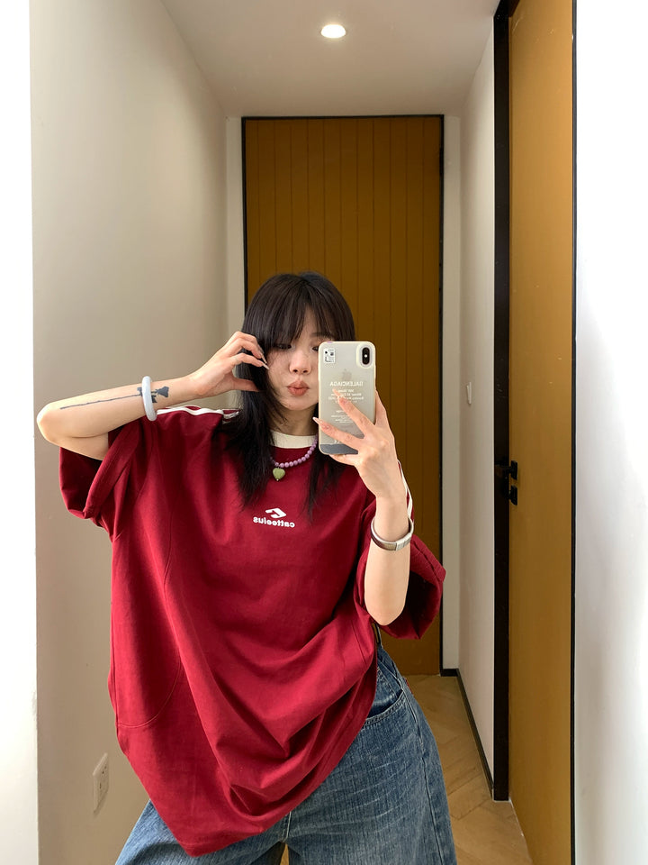 Oversized Sports Style Printed T-Shirt