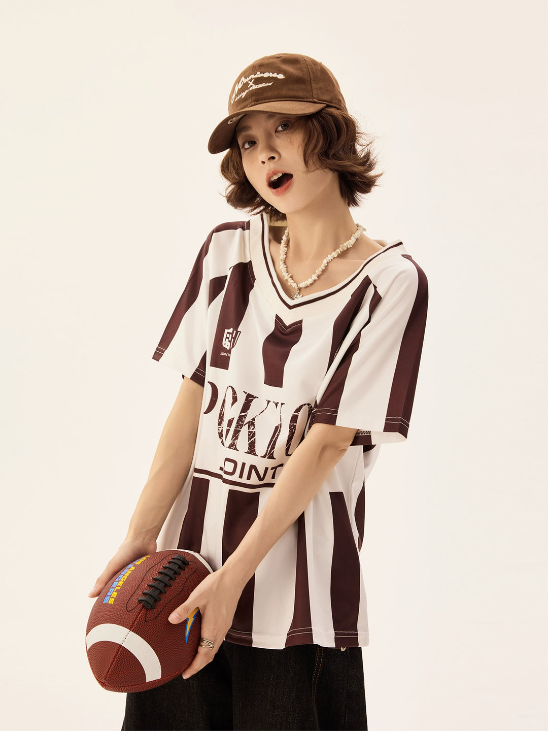 Striped Jersey Short Sleeve Top