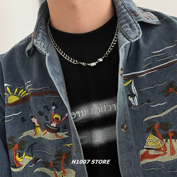 Titanium Steel Hip-Hop Chain Necklace