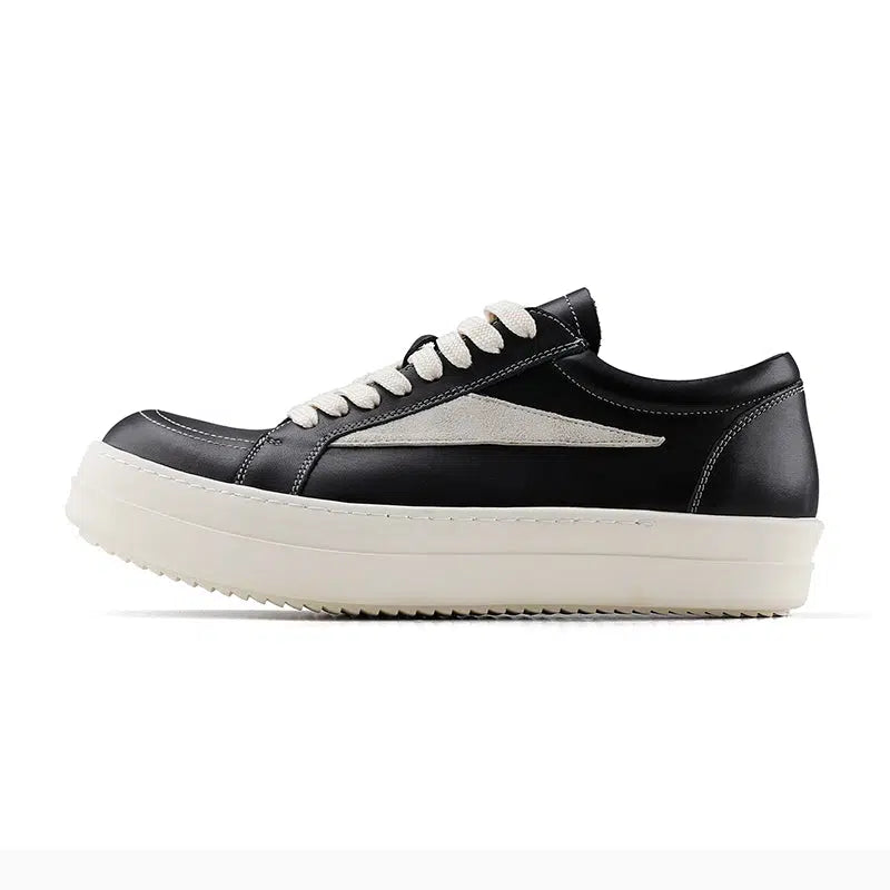 Inverted Curled Toe Leather Sneakers