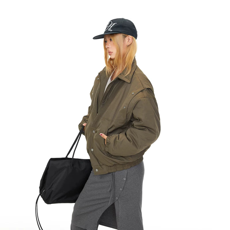 Faux Deconstructed Lapel Jacket