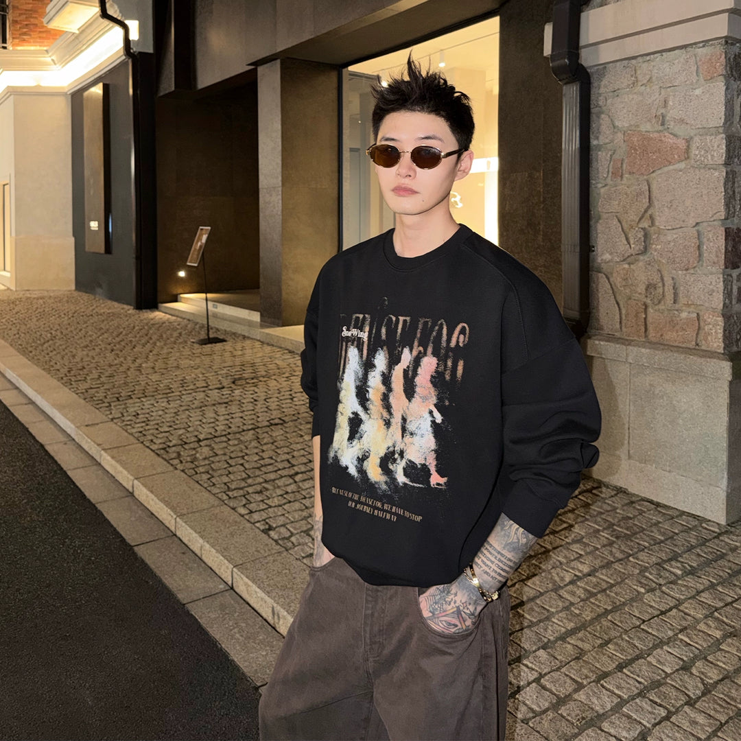 Character Print Loose Sweatshirt