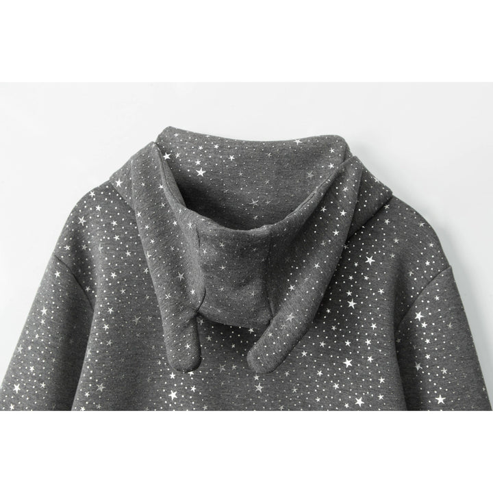 Sudadera con capucha y cremallera de cielo estrellado 