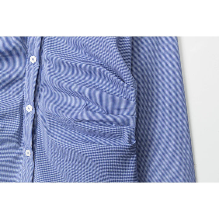 Retro Faltenrock Slim Fit Langarmhemd 