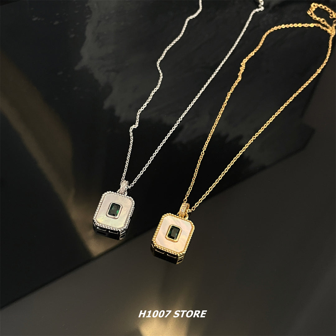 Mother-of-pearl Zirconium Necklace