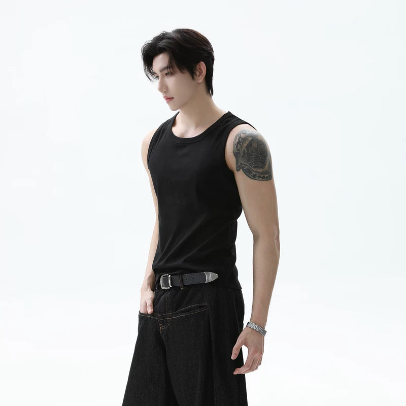 Ribbed Sports Sleeveless Vest