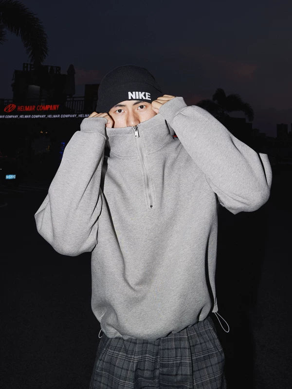 Half-Zip Fleece-Lined Hoodie