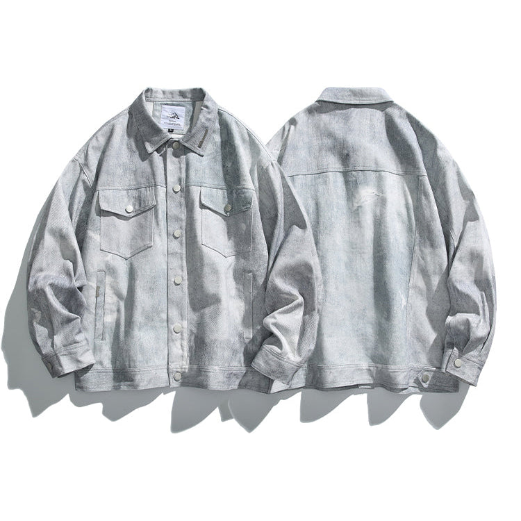 Chaqueta de mezclilla de corte holgado y casual 