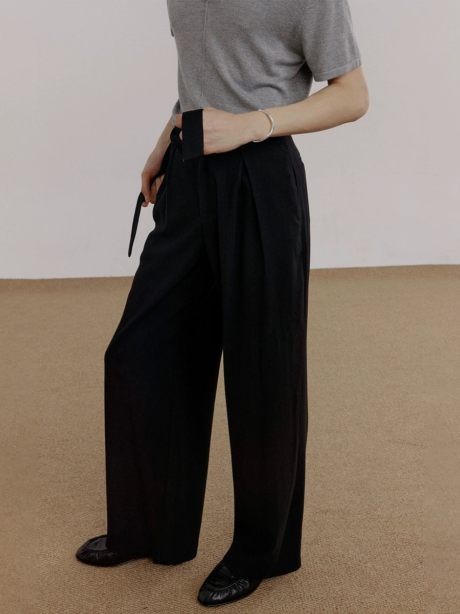 Tie Waist Casual Pants