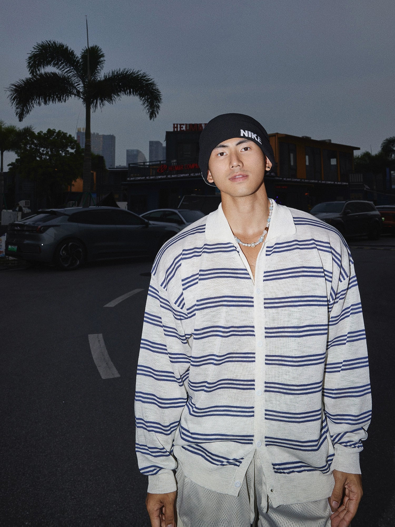 Lightweight Striped Knitted Cardigan