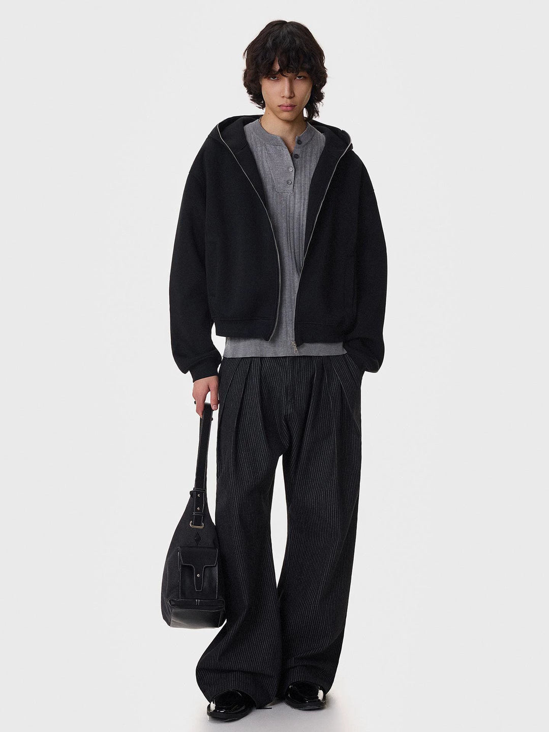 Veste à capuche zippée en polaire 