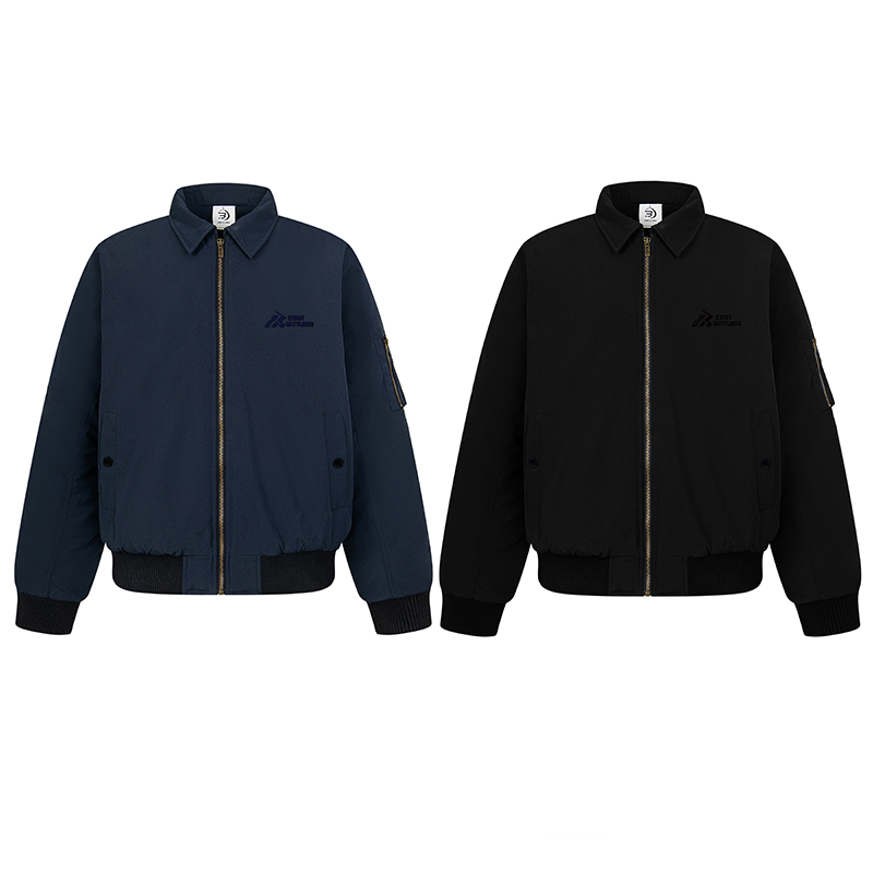 Lapel Cotton Bomber Flight Jacket
