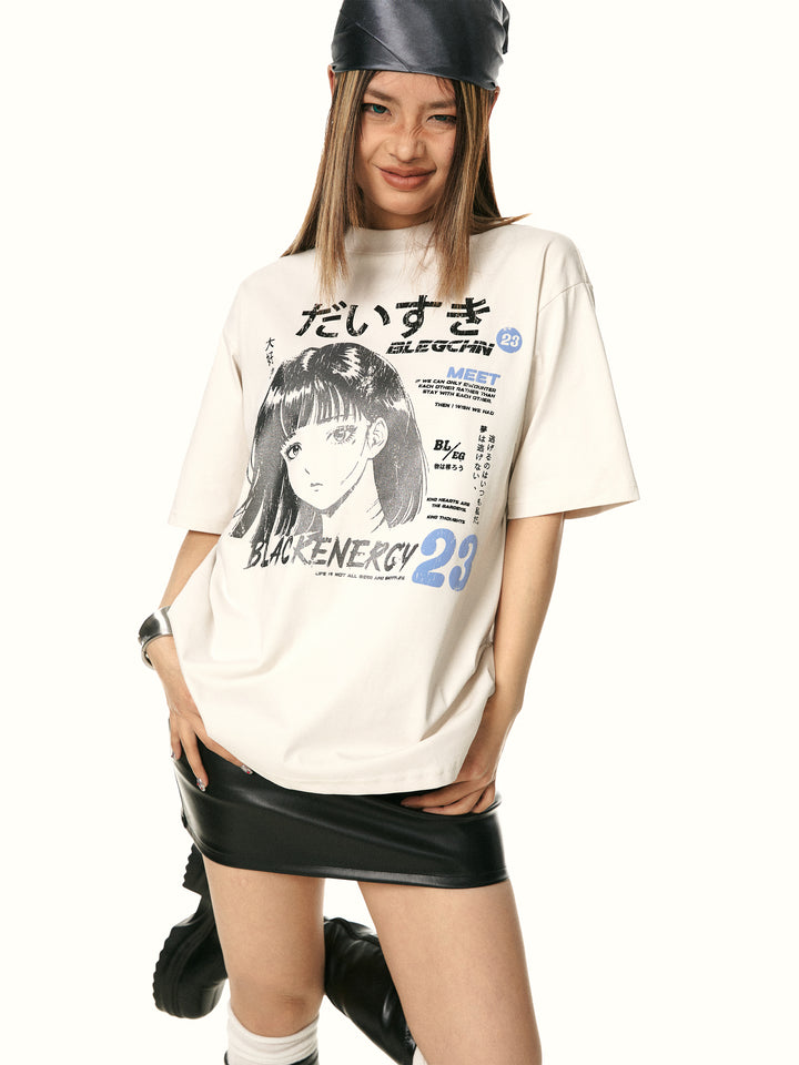 Retro Comic Graphic Loose T-shirt
