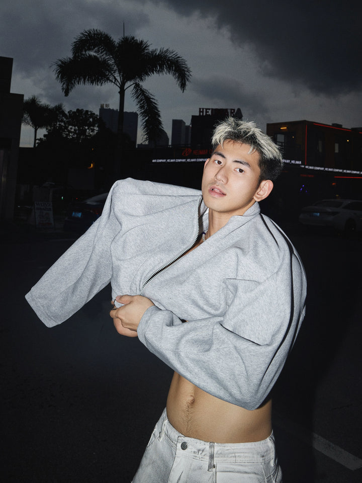 Half-Zip Stand Collar Sweatshirt