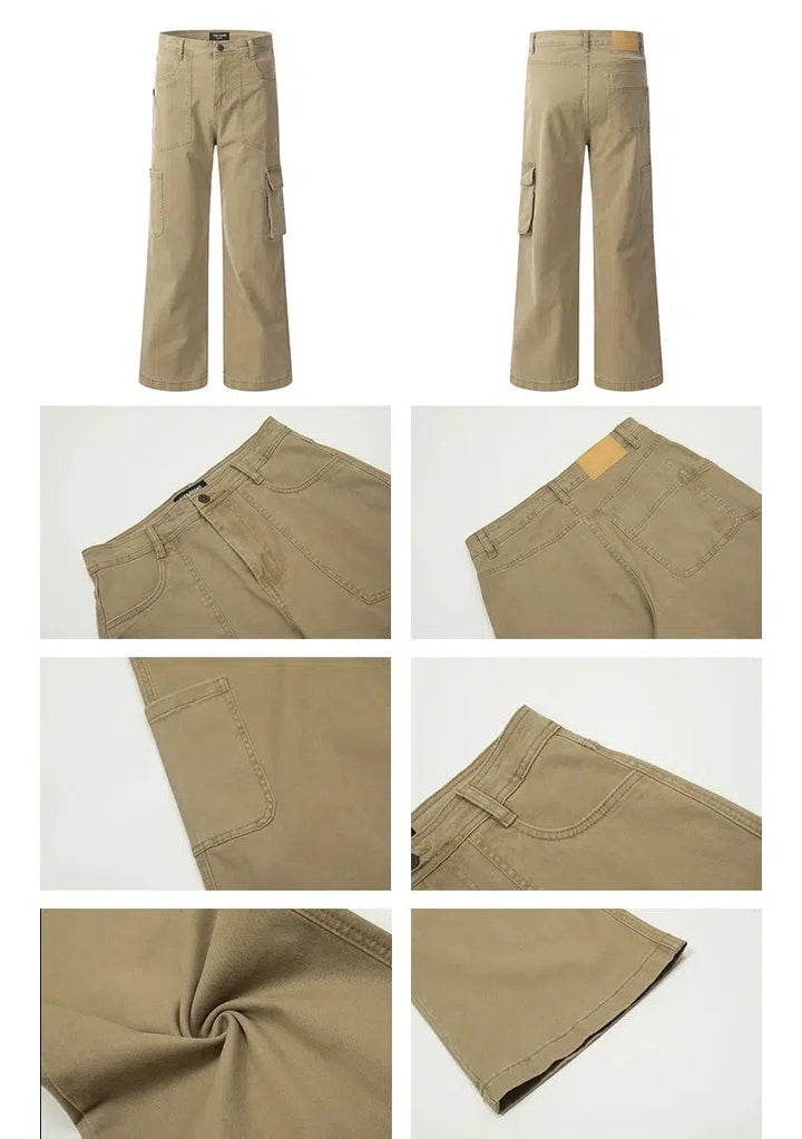 Multi-pocket Flared Cargo Pants