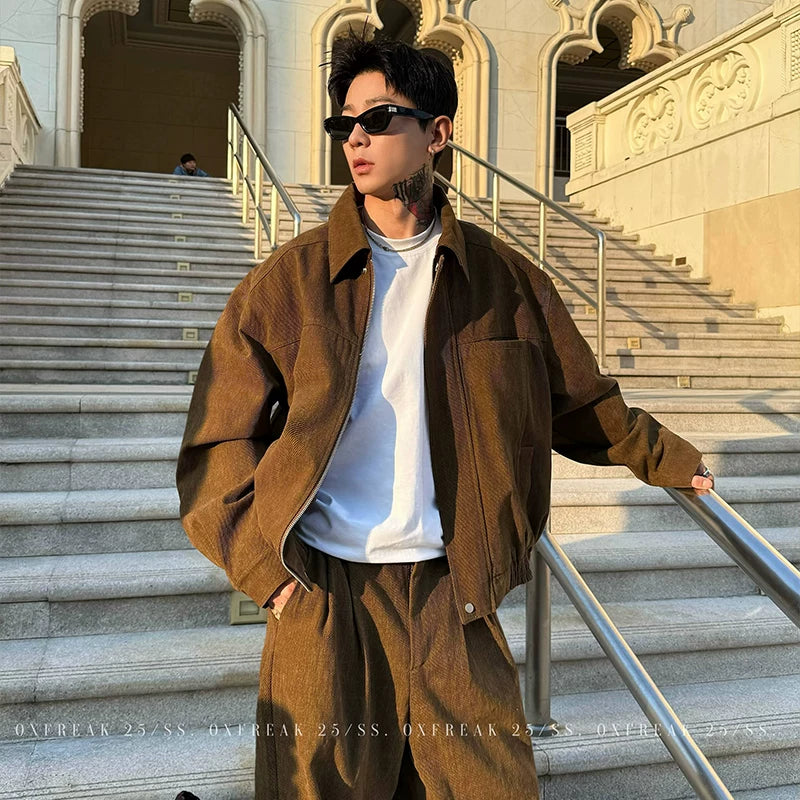 Lapel Bomber Work Jacket, Relaxed Fit