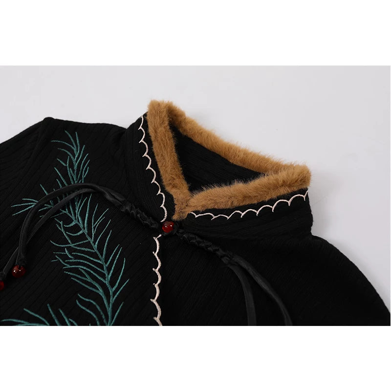 Chinese Style Embroidered Sweater