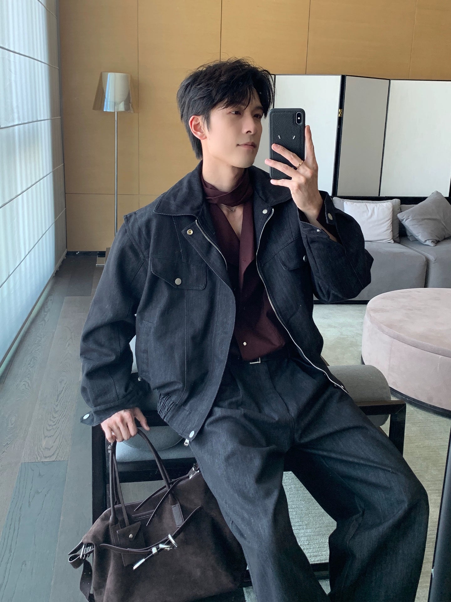 Zipper Denim Jacket and Pants