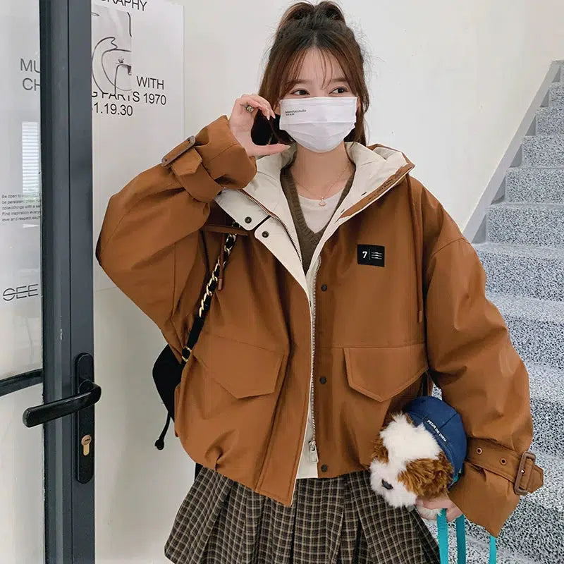 Hooded Cotton Workwear Jacket