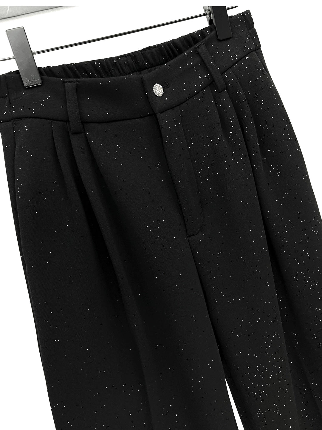Starry Sequin Wide Leg Elastic Pants
