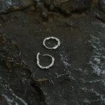 Sterling Silver Twisted Hoop Earrings