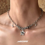 Star Pendant Chain Clavicle Necklace