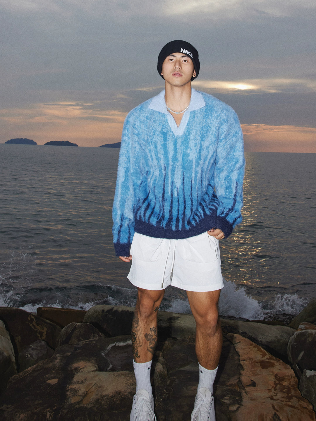 Retro Strik Løs Krave Sweater Pullover 