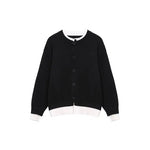 Button Front Crewneck Cardigan