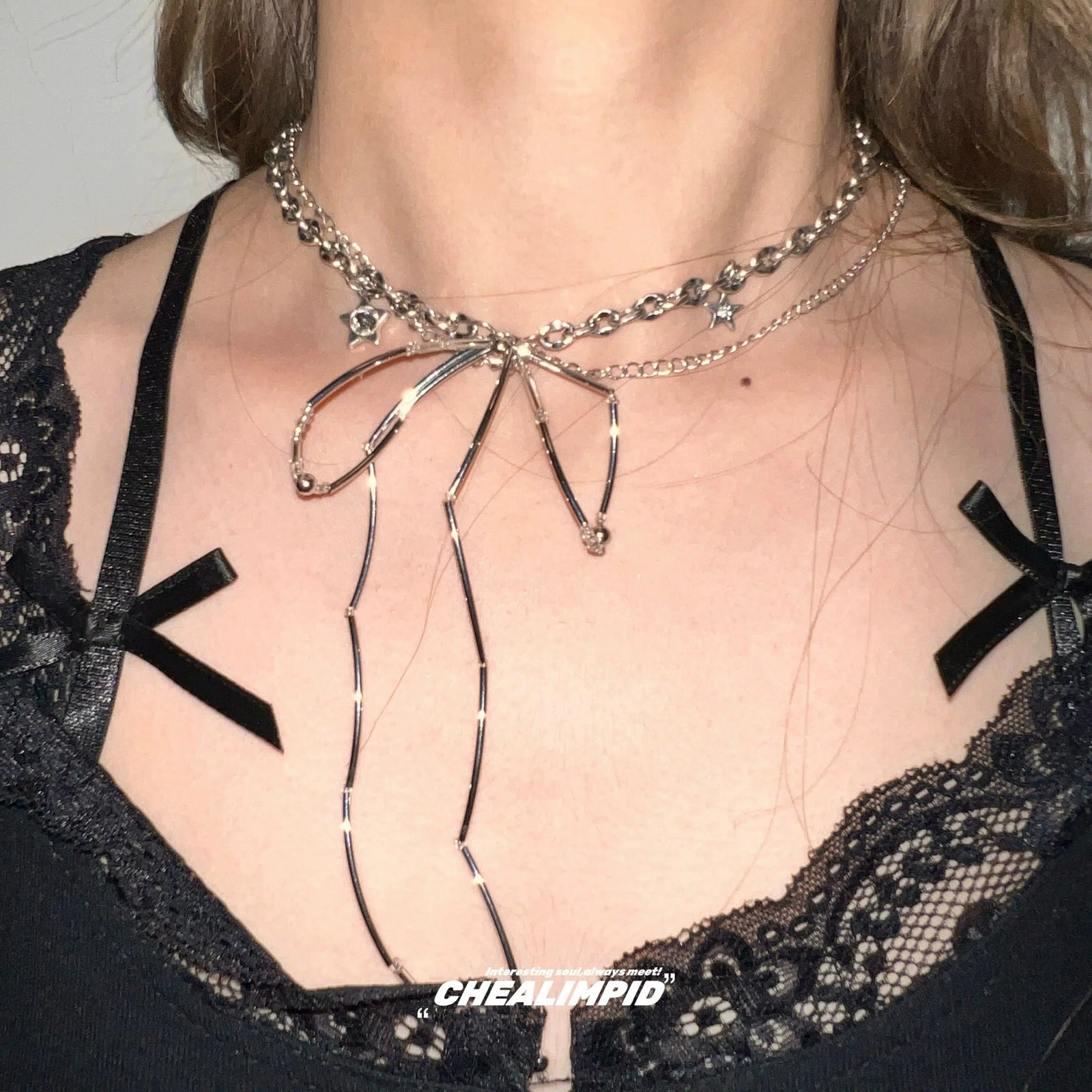 Bow Irregular Clavicle Chain Choker