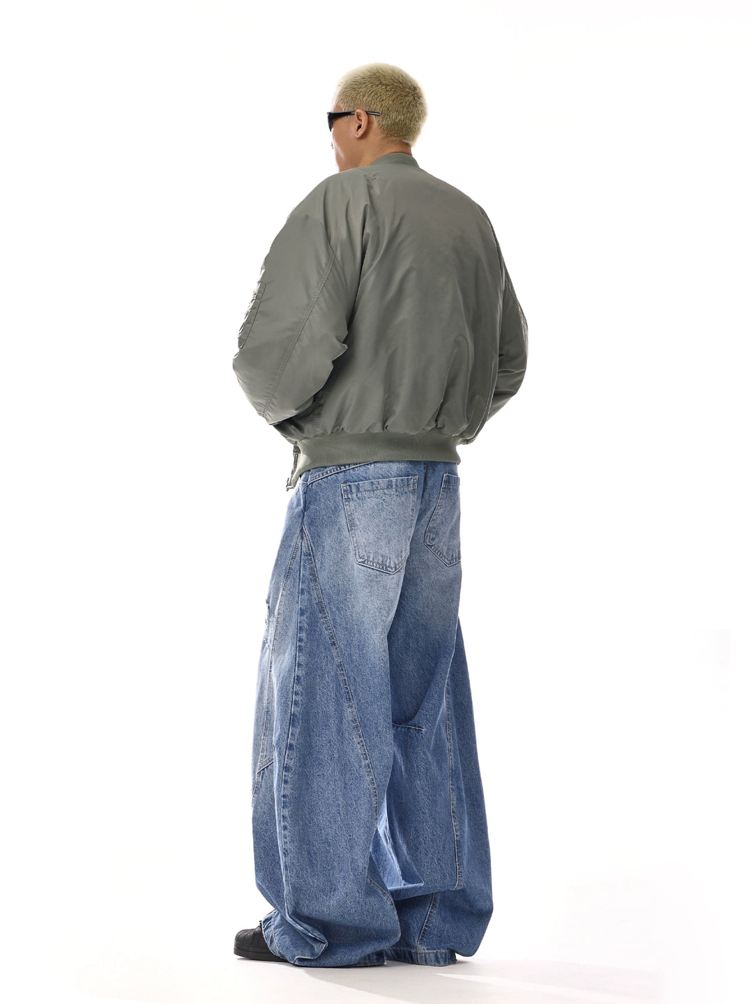 Retro Wide Leg Three-Dimensional Jeans Pants