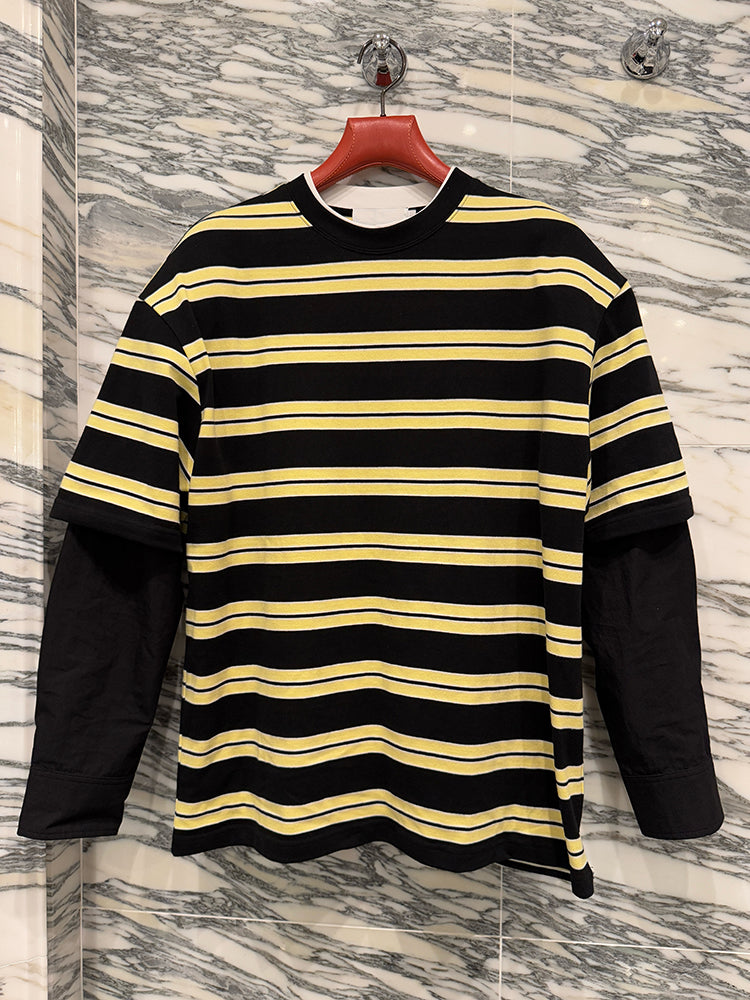 Striped Round Neck Long Sleeve Pullover